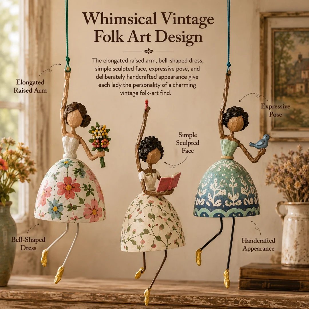 💃Last Day 49% OFF – 🌸Whimsical Dancing Lady Hanging Ornament ✨