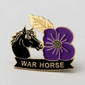 🐴 111th Anniversary War Horse Purple Poppy Remembrance Brooch | Meaningful Memorial Keepsake with Antique-Inspired Details for Veterans, Horse Lovers & History Collectors 💜