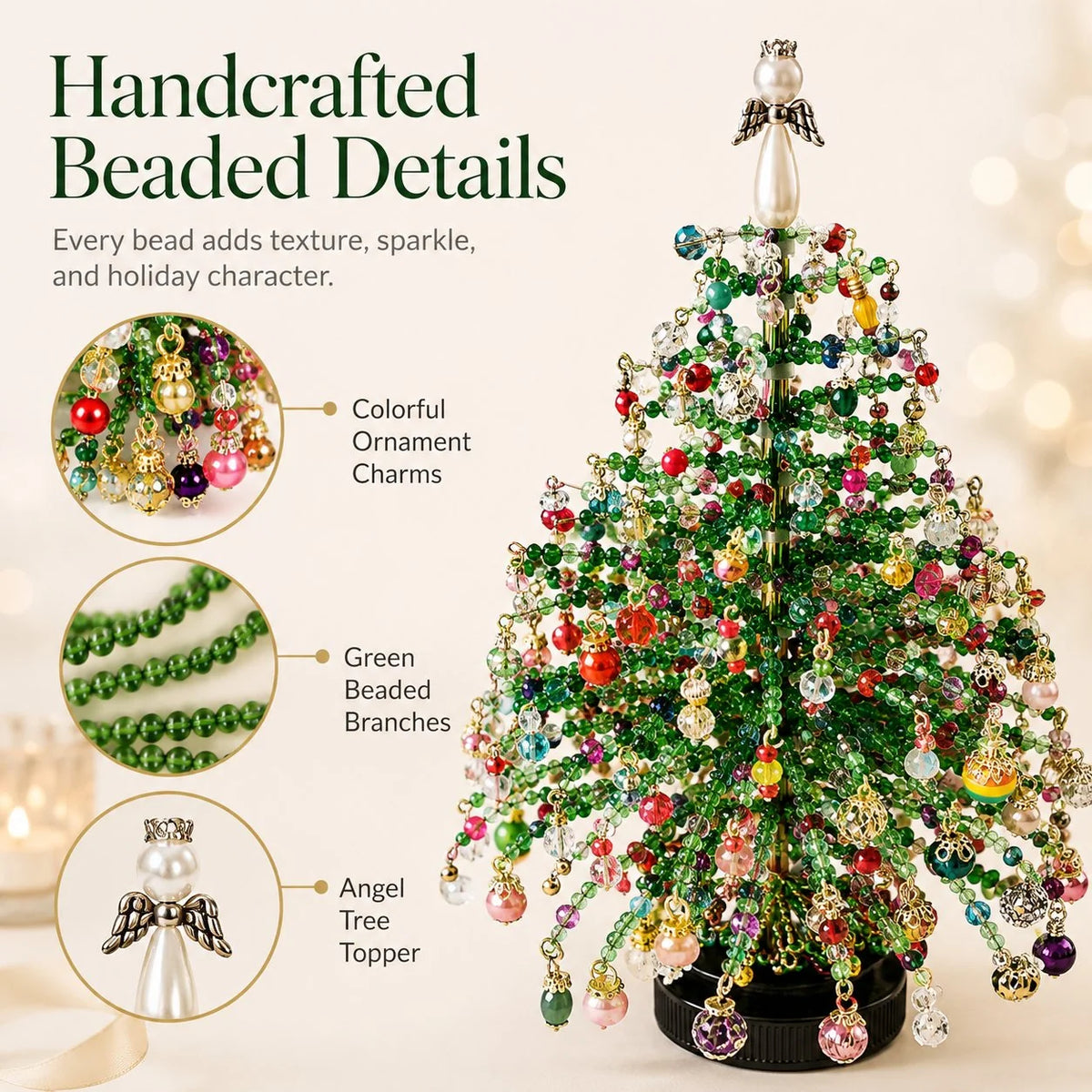 DIY Beaded Christmas Tree Kit – Sparkling Holiday Decoration