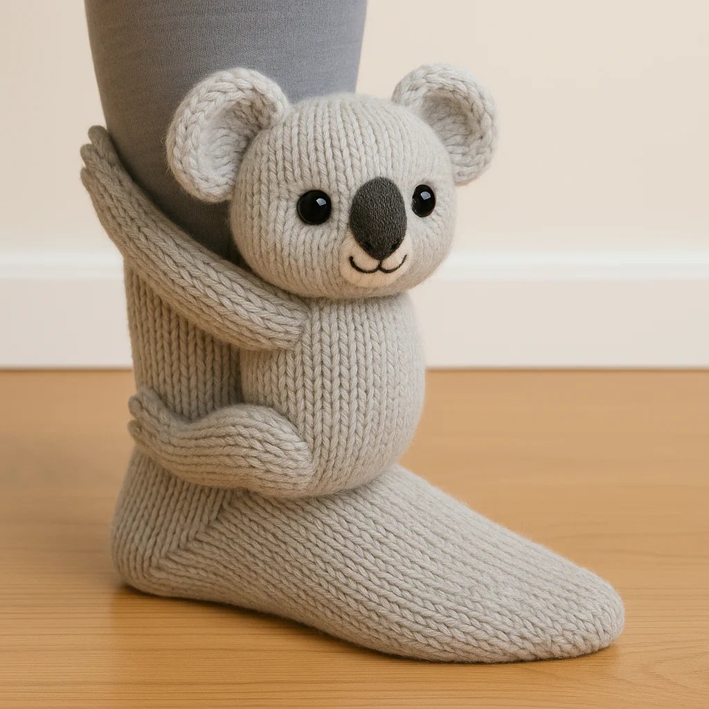 🎄🎅Simulation handgestrickte Tiersocken – warm, geeignet für zu Hause