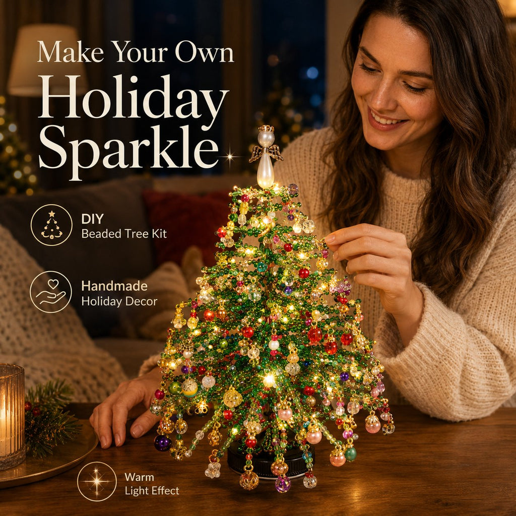 DIY Beaded Christmas Tree Kit – Sparkling Holiday Decoration