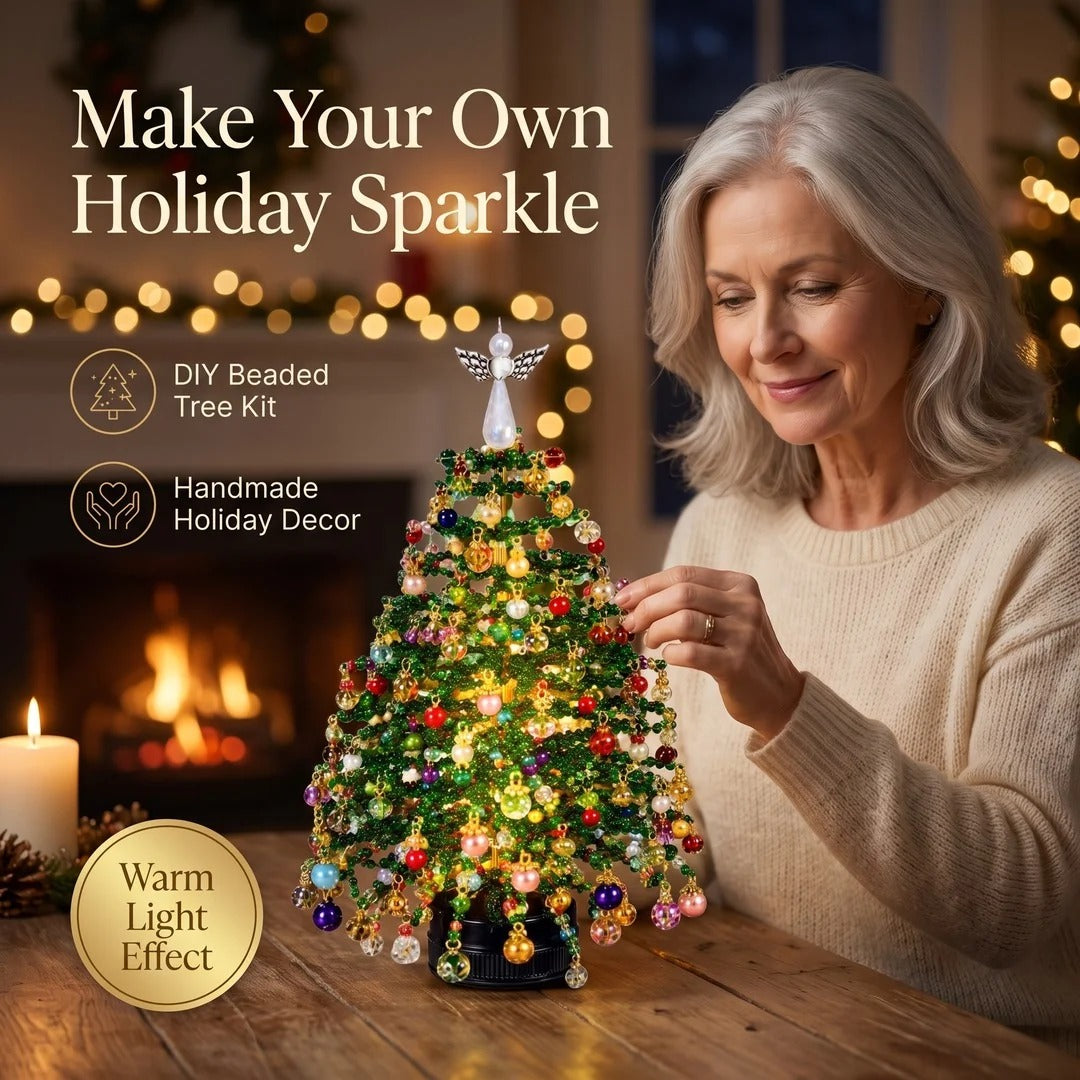 DIY Beaded Christmas Tree Kit – Sparkling Holiday Decoration