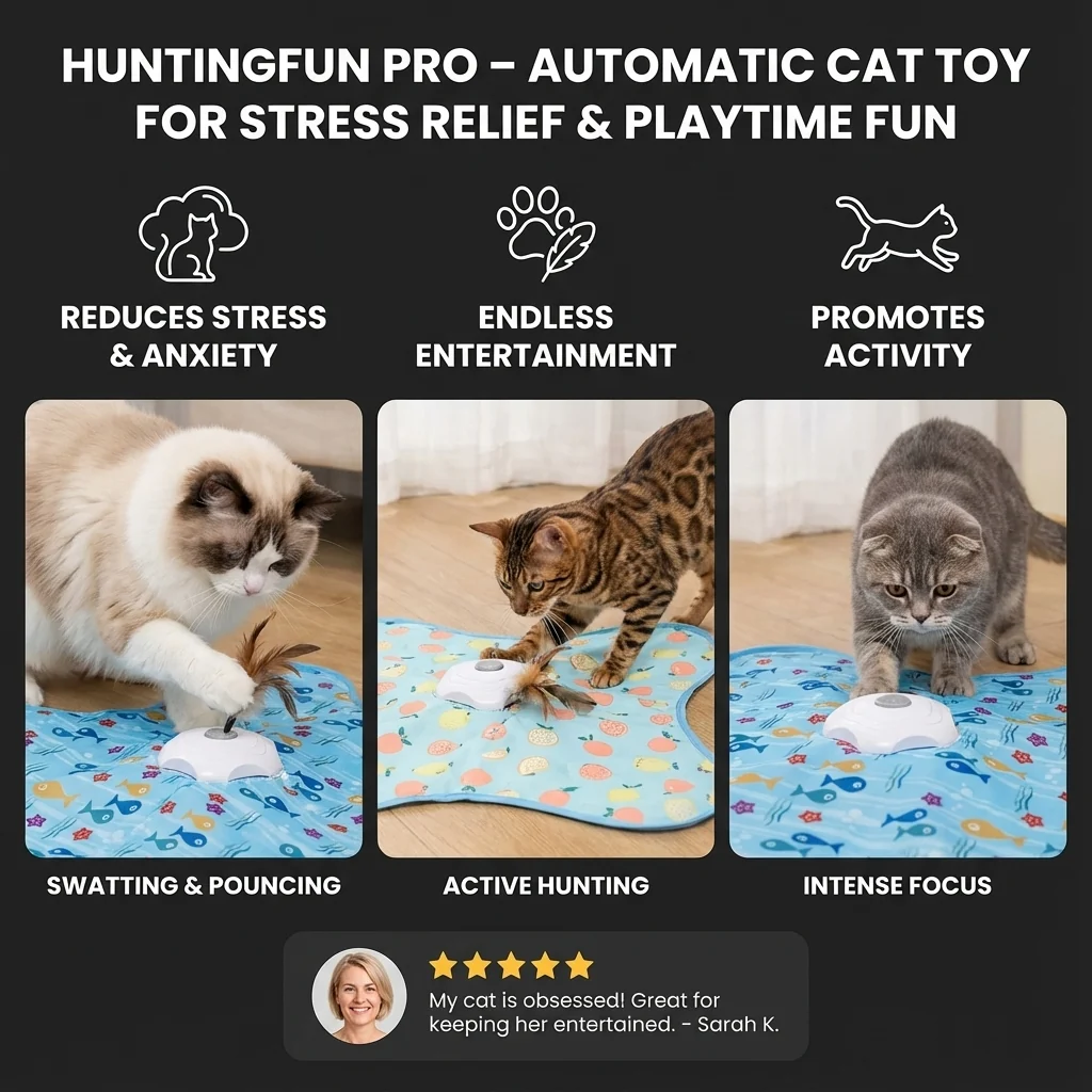 Automatic cat toy for stress relief and playtime fun