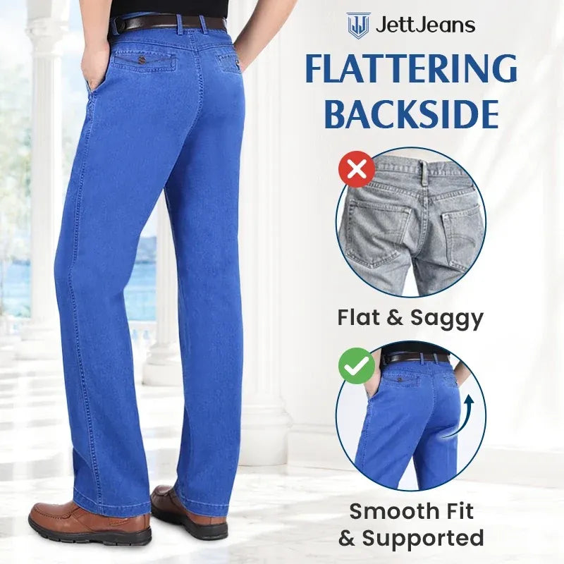 Men's Classic Straight Fit Stretch Jeans