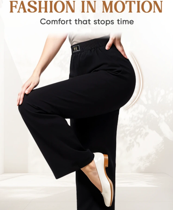 🌷LAST DAY SALE 65% OFF!!💥Women's High Waisted Wide Leg Trousers with a Flattering Drape