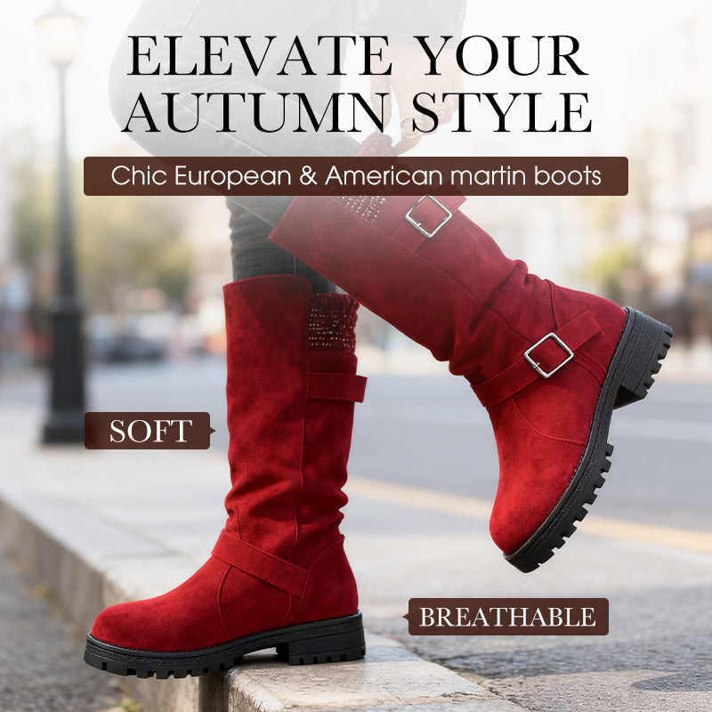 👢 50% OFF NOW! 🔥 Chica Women's Suede Boots - European Style & Non-Slip Sole, All-Day Comfort 🍂✨