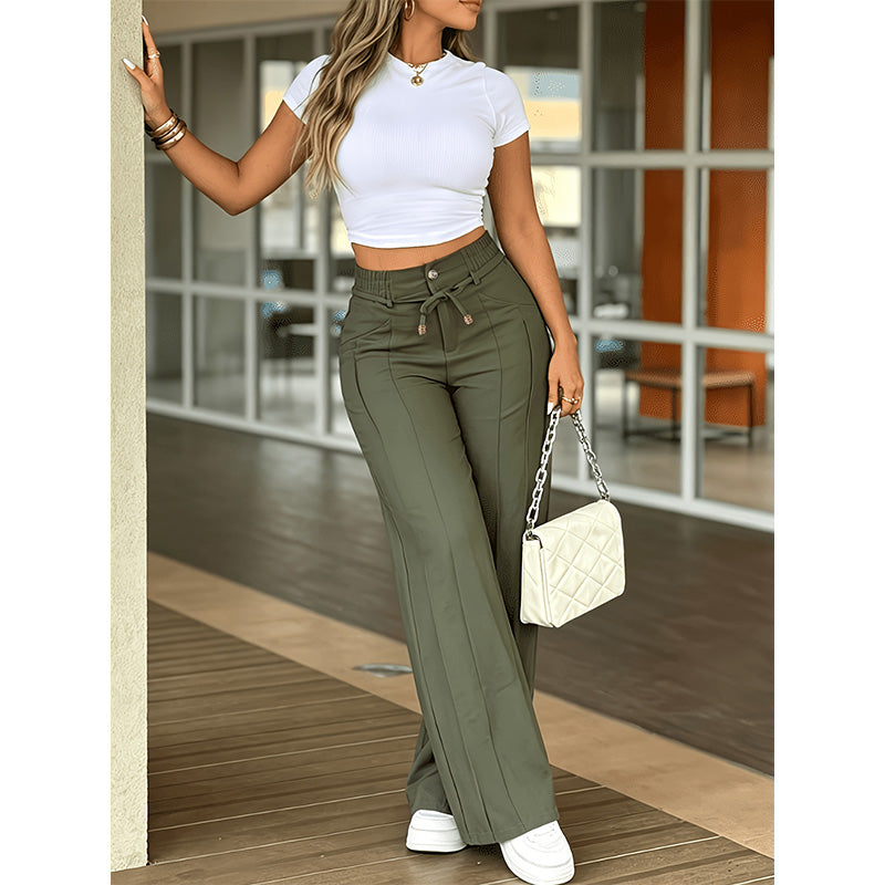 👖💥Women's High-Waisted Straight Leg Trousers