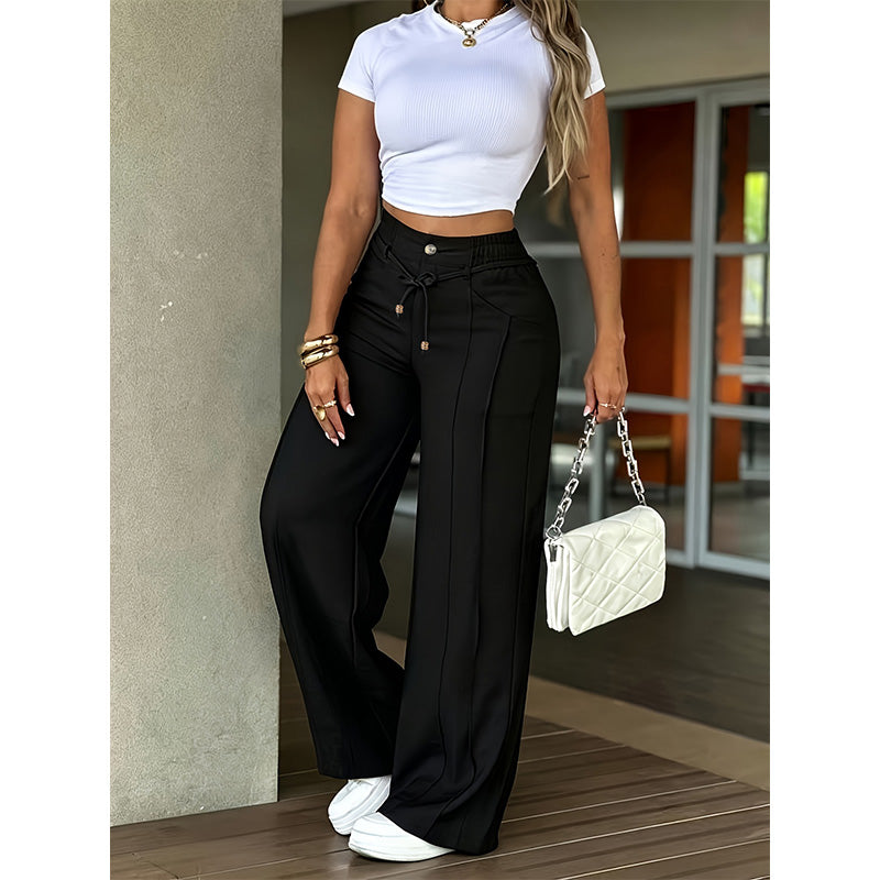 👖💥Women's High-Waisted Straight Leg Trousers