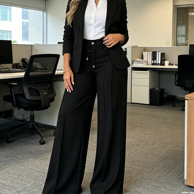 👖💥Women's High-Waisted Straight Leg Trousers