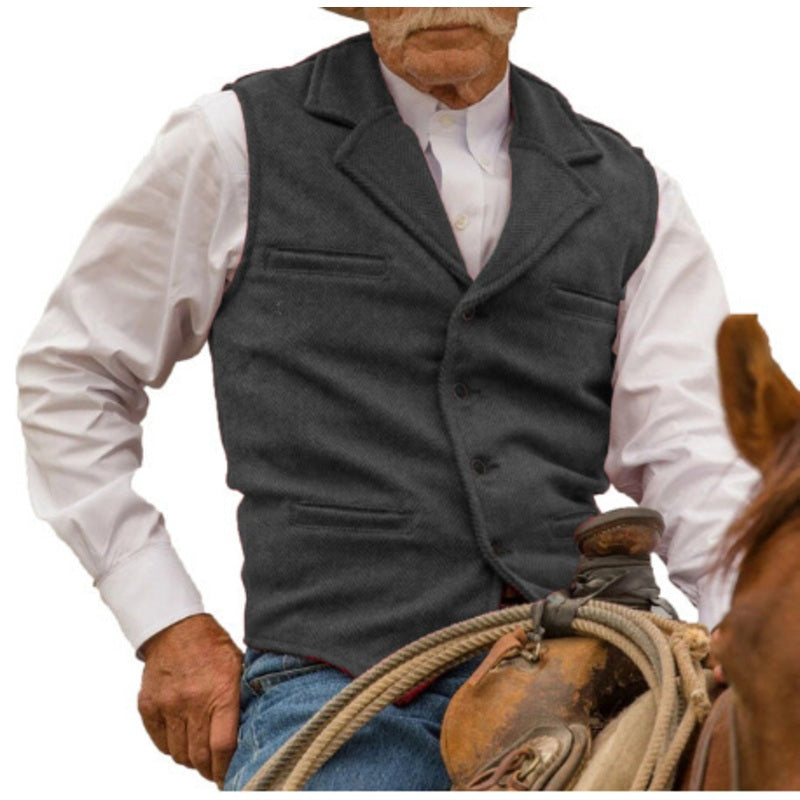 ✨Men's Vintage Lapel Herringbone Tweed Vest👔🐴