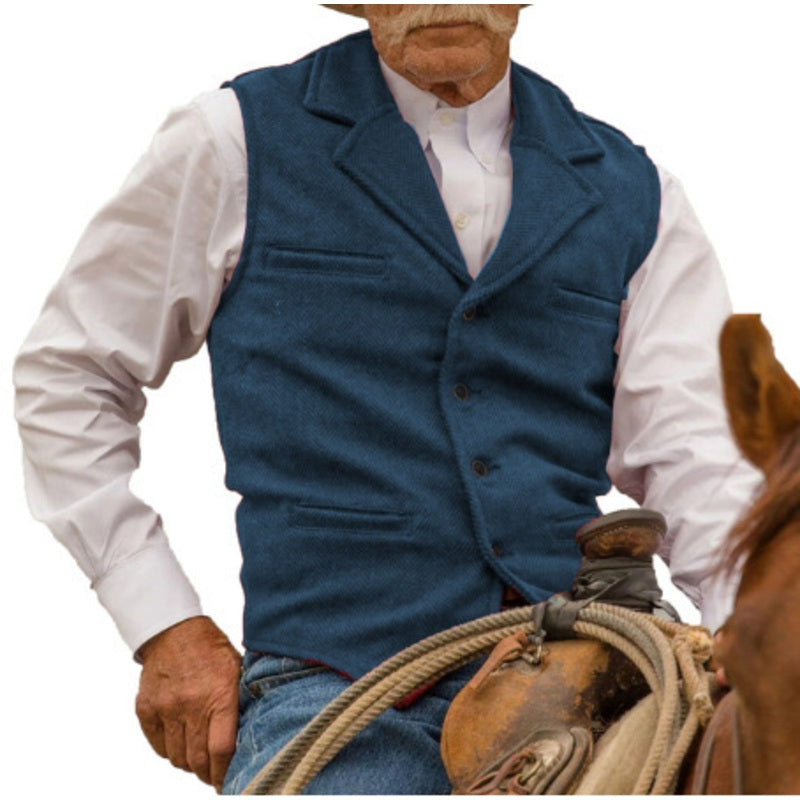 ✨Men's Vintage Lapel Herringbone Tweed Vest👔🐴