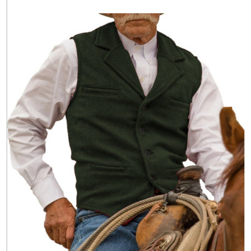 ✨Men's Vintage Lapel Herringbone Tweed Vest👔🐴