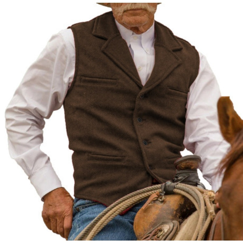 ✨Men's Vintage Lapel Herringbone Tweed Vest👔🐴