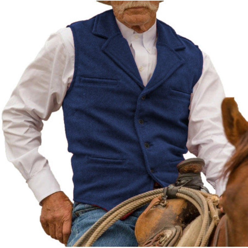 ✨Men's Vintage Lapel Herringbone Tweed Vest👔🐴