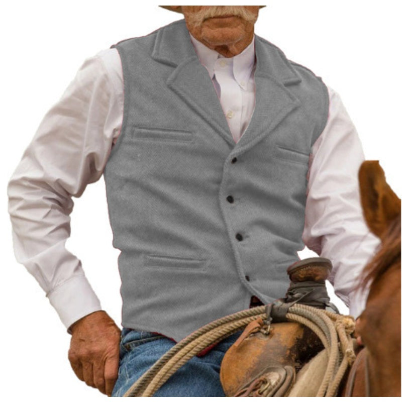 ✨Men's Vintage Lapel Herringbone Tweed Vest👔🐴