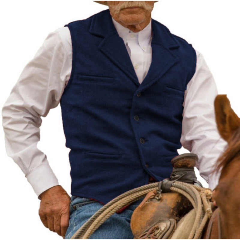 ✨Men's Vintage Lapel Herringbone Tweed Vest👔🐴