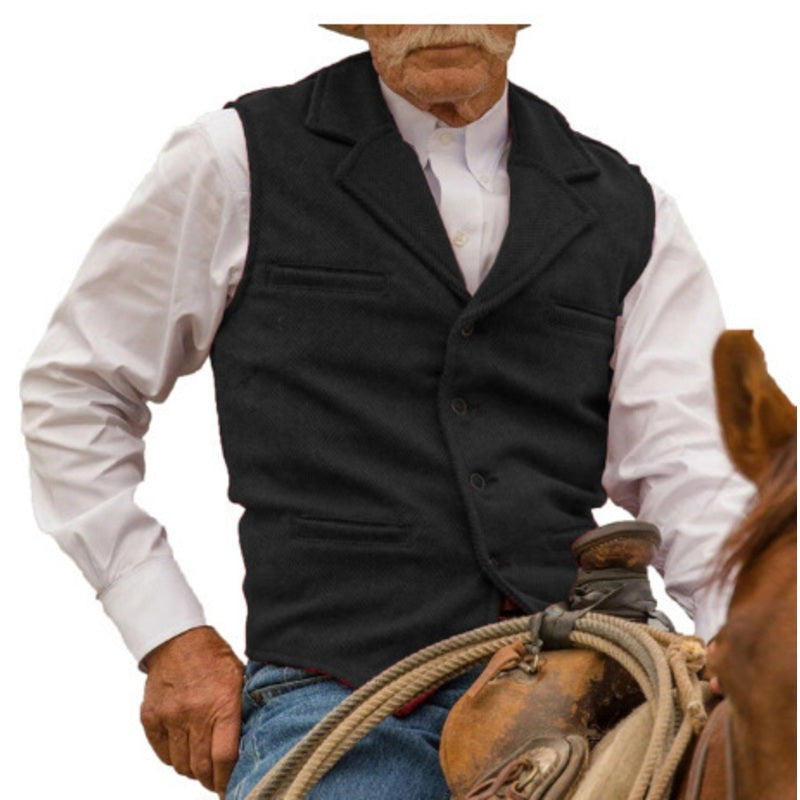 ✨Men's Vintage Lapel Herringbone Tweed Vest👔🐴