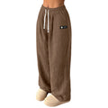 Women's Corduroy Wide-Leg Pants with Drawstring