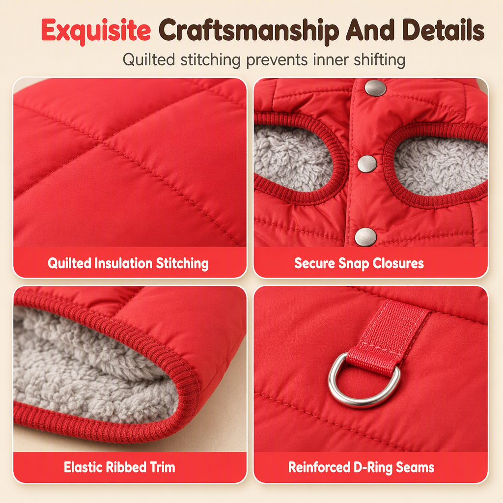 ⏳🔥LIMITED-TIME 50% OFF! ⏰🐕 Hooded Dog Coat – Fleece‑lined, windproof & built‑in harness 🧥✨
