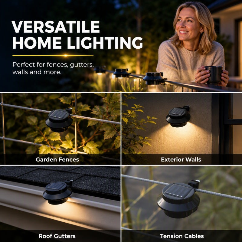 ✨Free electricity for the whole year!-Outdoor Waterproof Solar LED Gutter Wall Lights