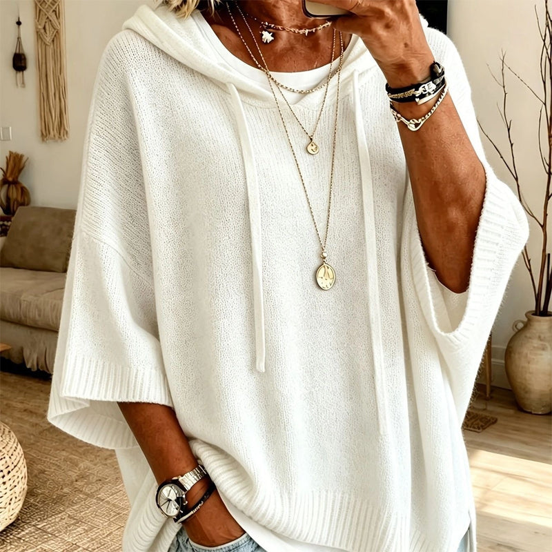 🍂Autumn Hot Sale 60% OFF🔥Women's Hooded Drawstring Knit Pullover