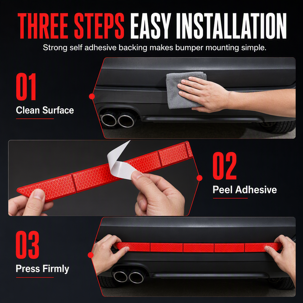 Buy 1 Get 1 Free！Reflective Car Sticker Strips for Trunk & Rear Bumper-90 cm