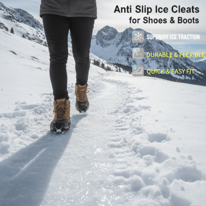 18 teeth, easy on/off & secure fit. Winter safety – grab yours! ✅