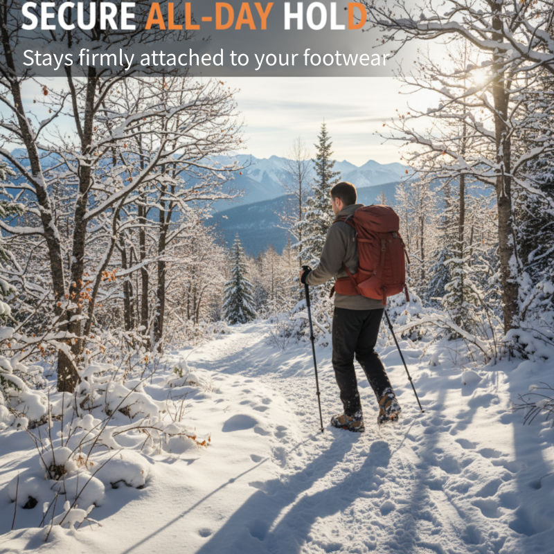 18 teeth, easy on/off & secure fit. Winter safety – grab yours! ✅